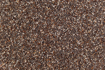 Chia seeds pattern as background. Healthy superfood.