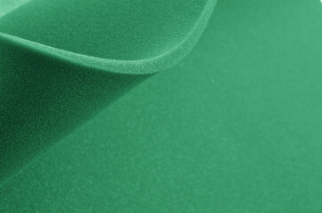 bright green foam sponge material. curved style texture sheet