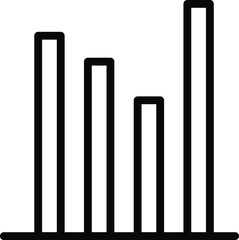 Growing bar graph icon. Business graphs and charts icons. Statistics and analytics vector icon. Statistic and data, charts diagrams, money, down or up arrow.