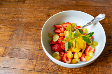 a bowl of fruits salad