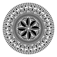 Vintage floral line art, doodle art, mandala, ornament art, traditional mandala.