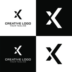Creative letter x logo design vektor	