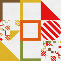 abstract geometric figures, bauhaus background