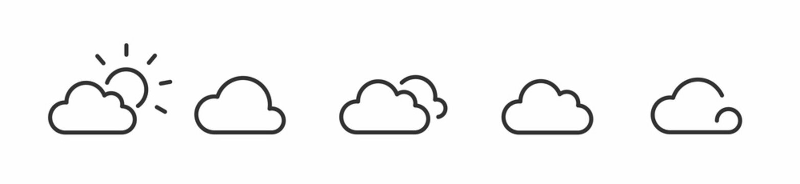 Cloud drive icon. Cloud computing icon. Line, glyph and filled outline colorful. Vector illustration