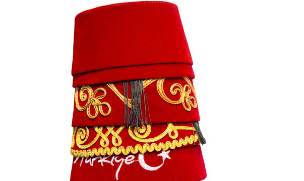 Turkish, Arabic headdress hat fez, fes or tarboosh with tassel