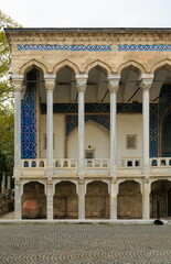 Elements of architectural decorations of buildings, columns and tops, arches and gypsum stucco...