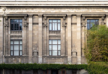 Elements of architectural decorations of buildings, columns and tops, arches and gypsum stucco...