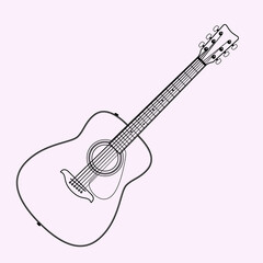 Acoustic Guitar in vector