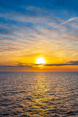Fototapeta premium A summer sunset in the Baltic Sea off the coast of Sweden