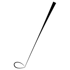 Continuous line drawing of golf club vector illustration.
