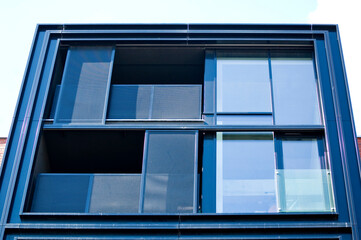 Architectural details of modern apartment building.