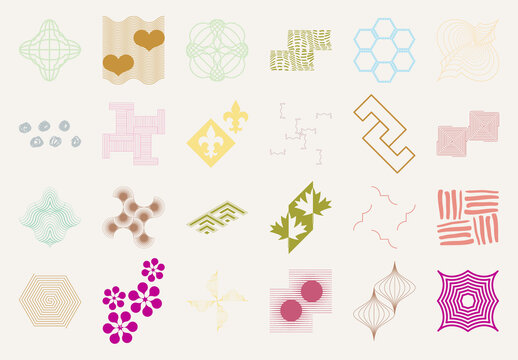 Set of Abstract Geometric Shapes