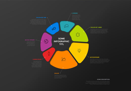 Seven Blocks Multipurpose Dark Infographic Layout