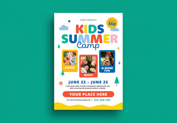 Colorful Kids Summer Camp Flyer