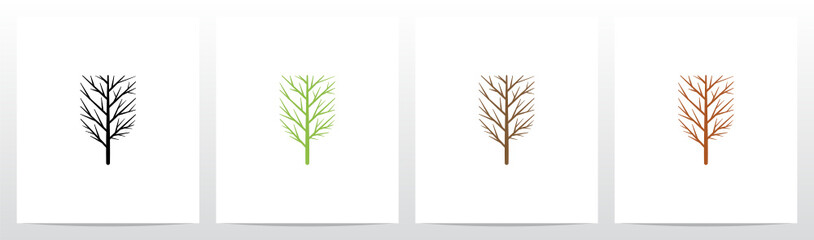 Tree Branch Forming Letter Logo U