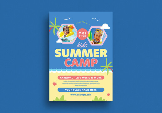 Kids Summer Camp Event Flyer Layout