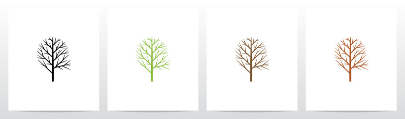 Tree Branch Forming Letter Logo Q