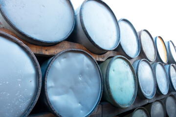 Stack of oil drums