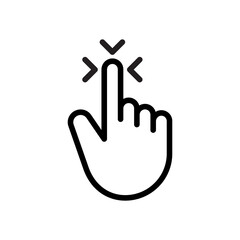 Obraz premium Finger touch screen gesture in different directions, Vector, Illustration.