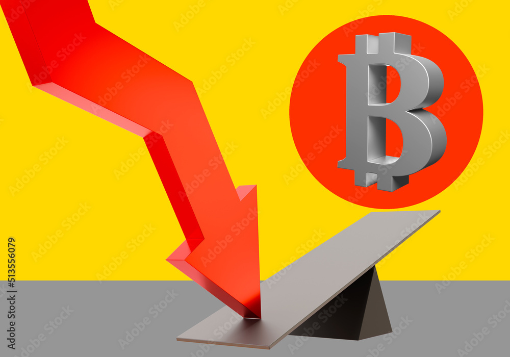 Poster bitcoin money. bitcoin symbol over swing. rebound blockchain investment. rebound in cryptocurrency m