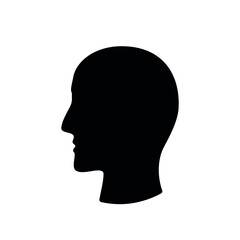 Bald head vector black color isolated.Mannequin head