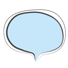 round speech bubble in linear style