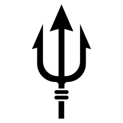 Vector design of trident and poseidon sign. - obrazy, fototapety, plakaty