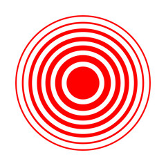 Red pain circle icon