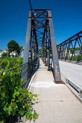 Bridge in Turners Falls Mass. on a bright sunny day