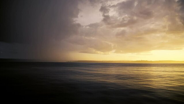 Lake Constance in southern Germany on a rainy day, shot as a time lapse sequence.