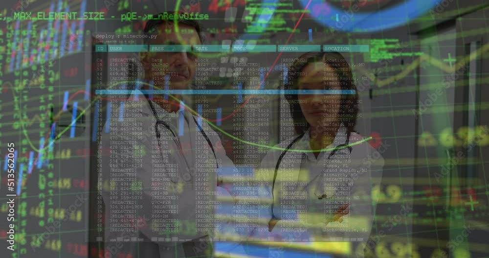 Poster animation of data processing over diverse doctors