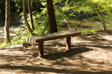 Park Bench In The Outdoors 