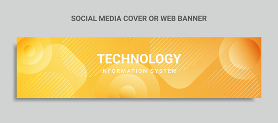 technology social media cover abstract design or web banner