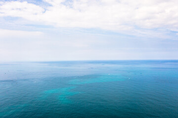Fototapeta premium 13-Layer Remains (Remains of Copper Refinery) Aerial View in Yinyang Sea of Shuinandong, Ruifang District, New Taipei, Taiwan.