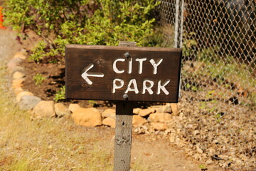Wood City Park Entrance Sign