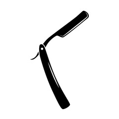 Barber straight razor icon vector.