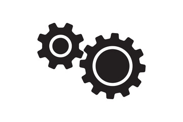 Setting icon vector with work cog gear element. Cogweel mechanism symbol.