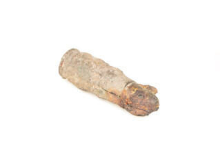 Old rusty bullet isolate