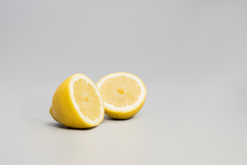 lemon fruit on neutral background