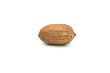  Close-up fruit palm dry isolated on the white background.