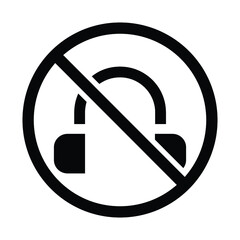 Head Phone Restriction Icon