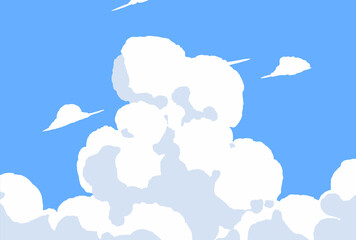 背景素材_青空と入道雲