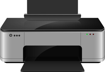 Realistic inkjet printer clipart design illustration
