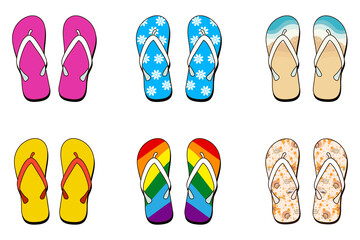 flip flops isolated on white