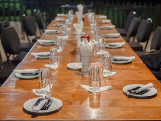 table set for a party