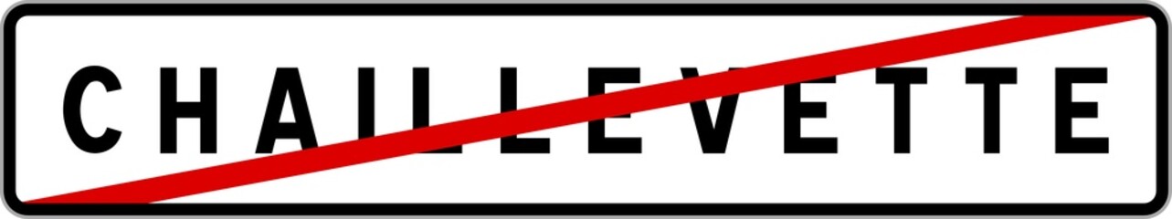 Panneau sortie ville agglomération Chaillevette / Town exit sign Chaillevette
