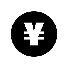 yen sign simple icon on white background. Vector illustration.