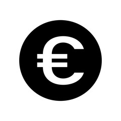 euro sign simple icon on white background. Vector illustration.