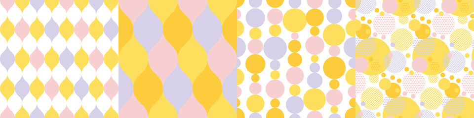 Geometric seamless pattern in pastel colors