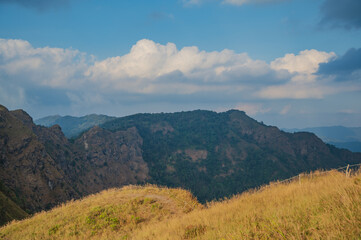 Beautiful mountain range  khao san nok wua kanchanaburi.Khao San Nok Wua is the highest mountain in...